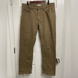 Weatherproof Men’s Khaki Fleece Lined Straight-Leg Pants